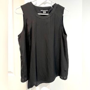 Armani Exchange Sleeveless Faux Wrap Top, Black